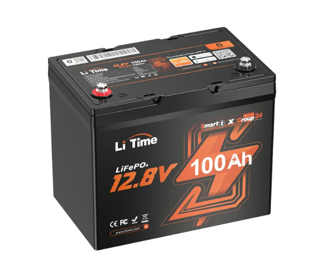 Lithium Battery 100Ah - แบตเตอรี่ลิเธียม 12V 100AH GROUP24 พร้อมบลูทูธสำหรับมอเตอร์ลากเรือ RV