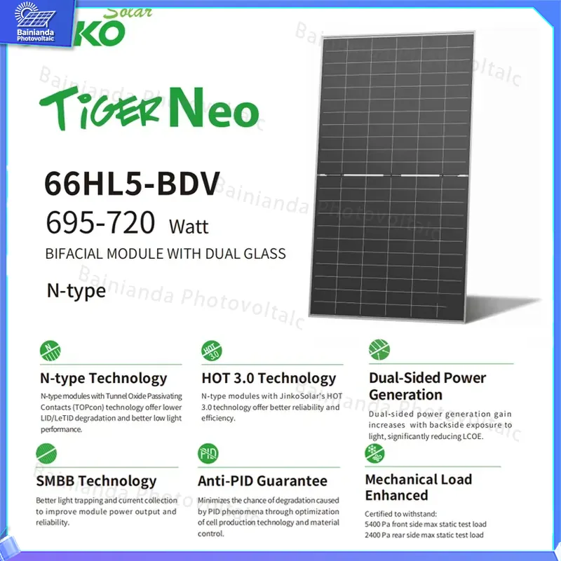 Jinko Solar Panel Tiger Neo - แผงโซลาร์เซลล์ Jinko ประสิทธิภาพสูง รุ่น Tiger Neo