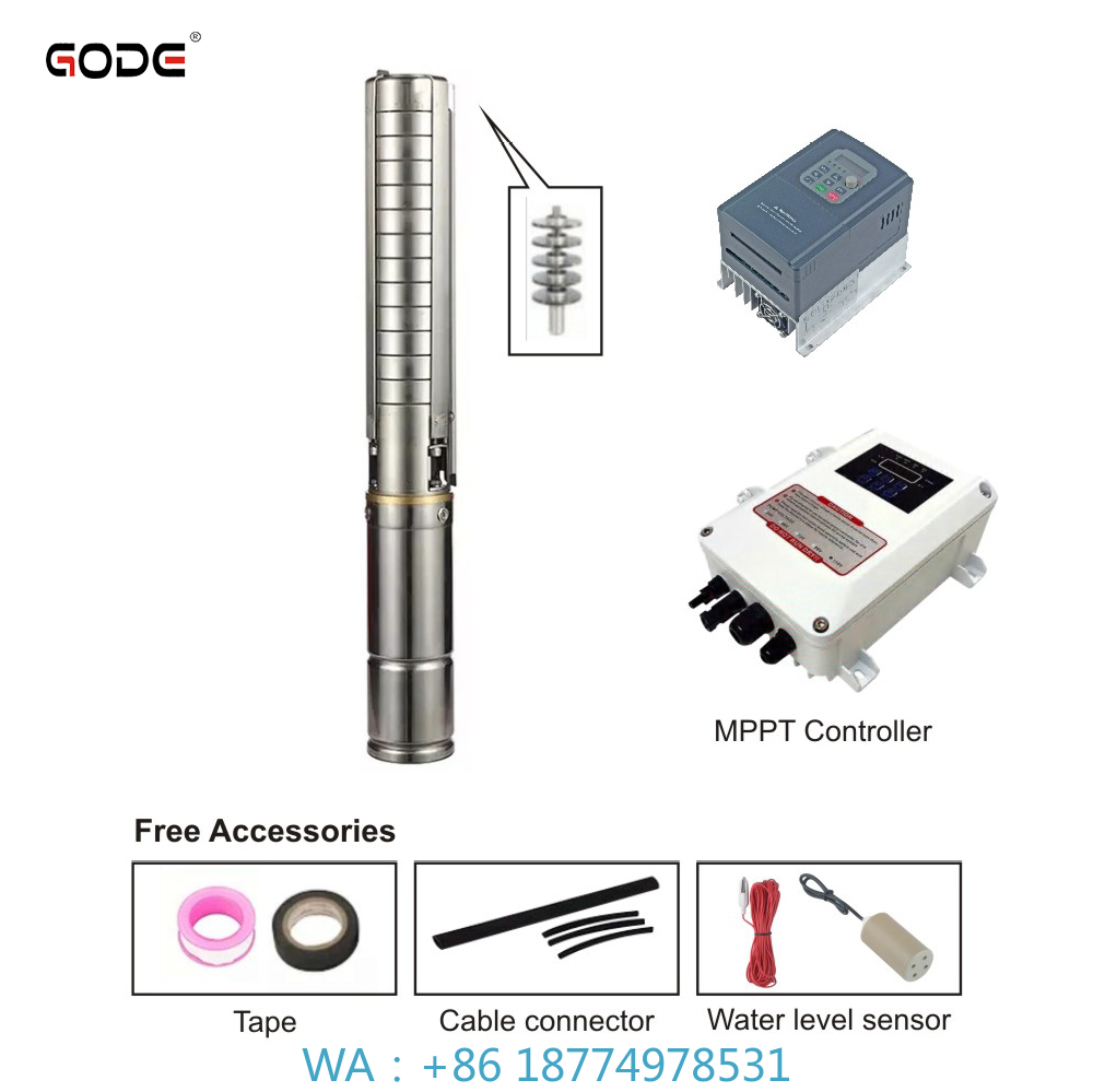 Solar Water Pump - ปั๊มน้ำแบบแรงเหวี่ยง DC Solar สำหรับการชลประทาน จ่ายโดยโรงงาน กำลังไฟ