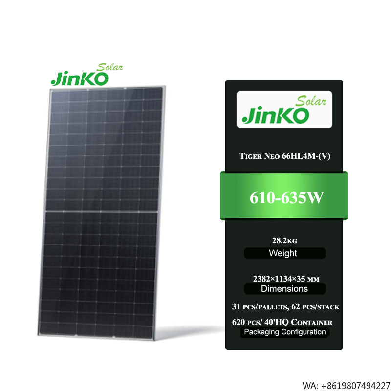 Jinko Solar Panel Tiger Neo - แผงโซลาร์เซลล์ Jinko Tiger Neo 66HL4M-(V) 610-635W