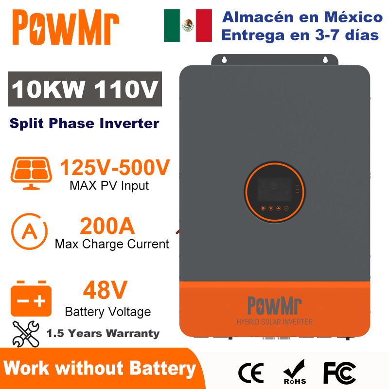 Flexible Solar Panel - PowMr 10KW แยกเฟสอินเวอร์เตอร์ 48V 110V 220V