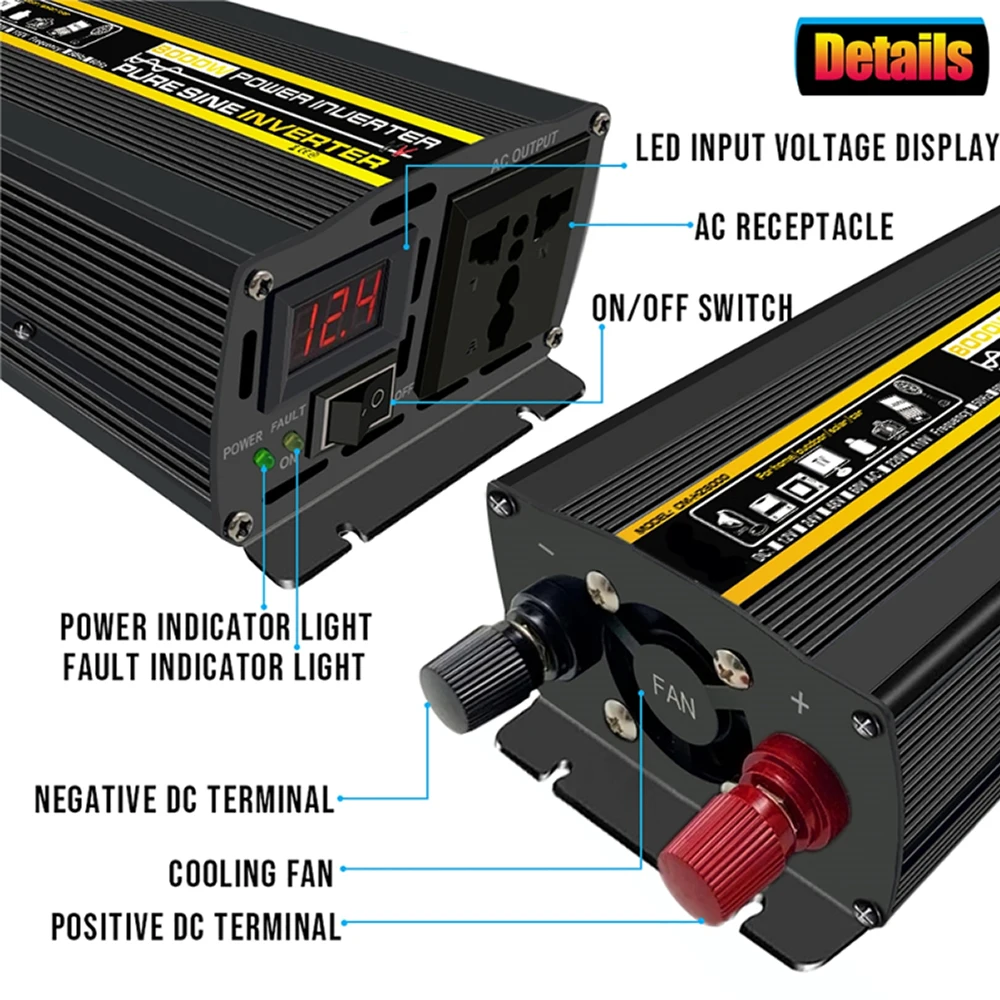 Pure Sine Waveอินเวอร์เตอร์12V - Pure Sine Wave Inverter บทวิจารณ์และราคา