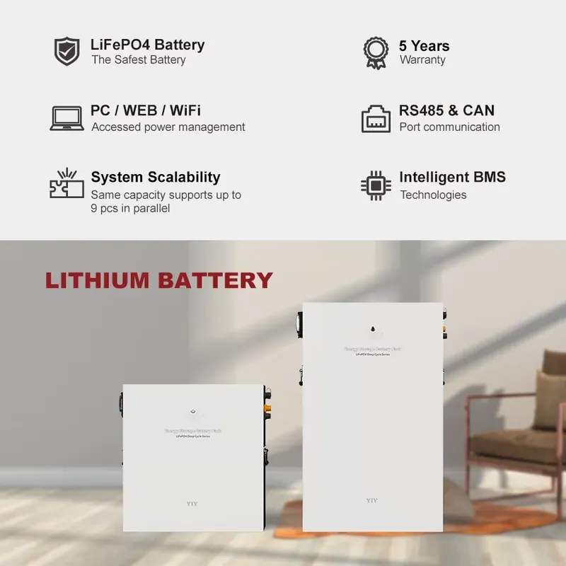 แบตเตอรี่โซลาร์ 51.2V 100Ah 5. - Lithium Battery 100Ah บทวิจารณ์และราคา