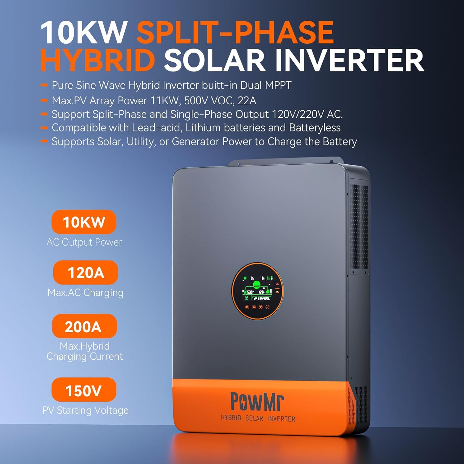 PowMr 10KW แยกเฟสอินเวอร์เตอร์ - Flexible Solar Panel บทวิจารณ์และราคา