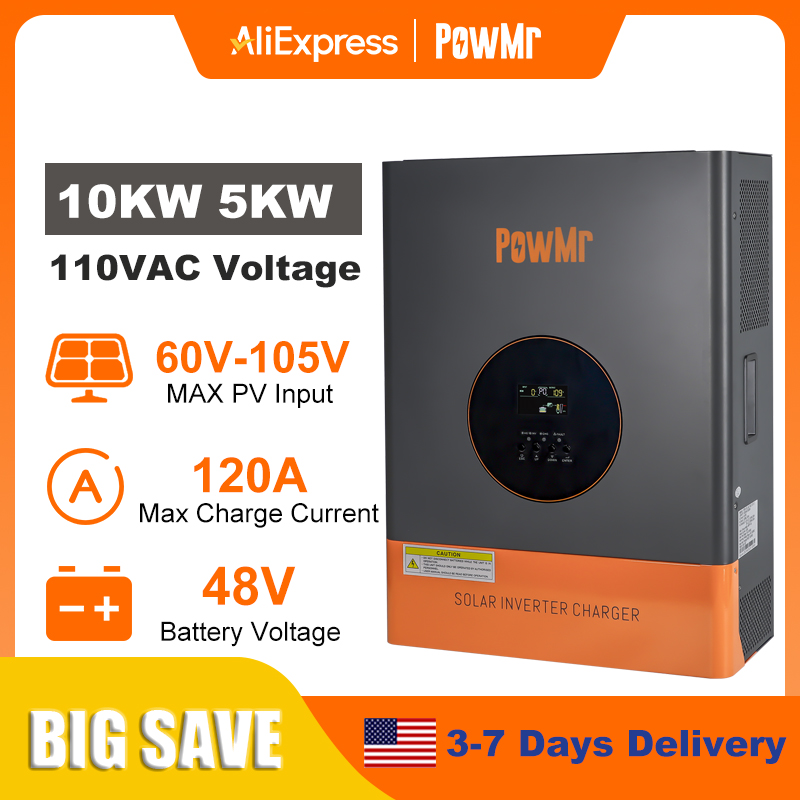 อินเวอร์เตอร์ PowMr 10KW 5KW แ - Flexible Solar Panel บทวิจารณ์และราคา